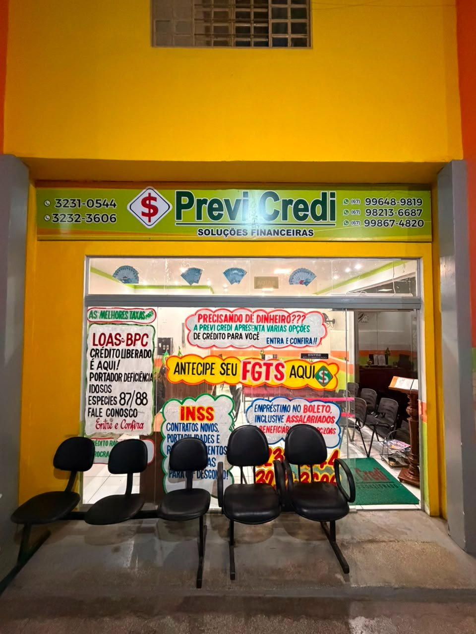 Fachada da Previ Credi em Corumbá-MS